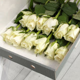 Letterbox White Roses - Gift Moments