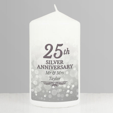 25th Silver Anniversary Candle - Gift Moments
