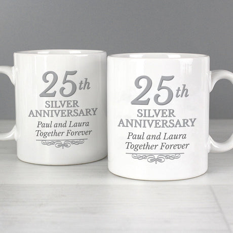 25th Silver Anniversary Mug Set - Gift Moments