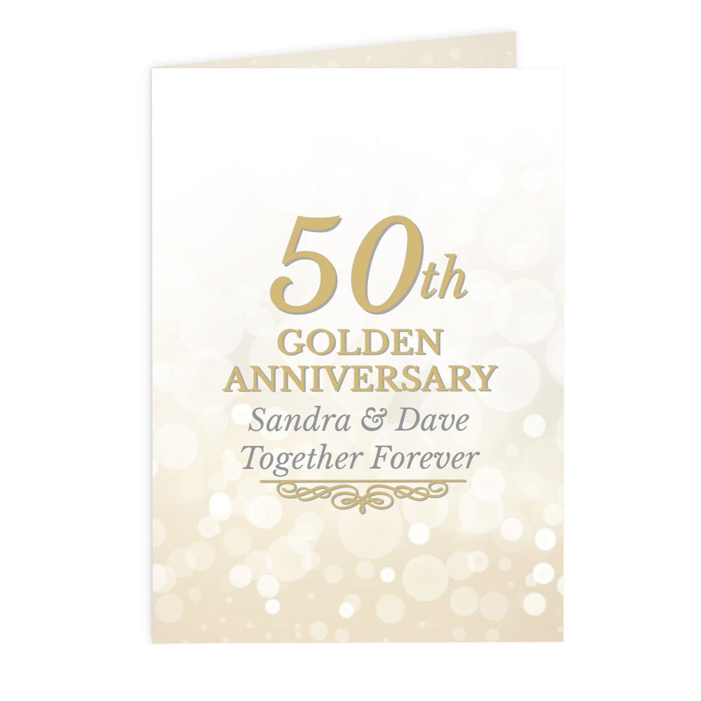 Personalised 50th Golden Anniversary Card: 2 - Greeting Cards By Gift Moments
