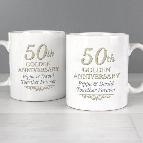 50th Golden Anniversary Mug Set - Gift Moments