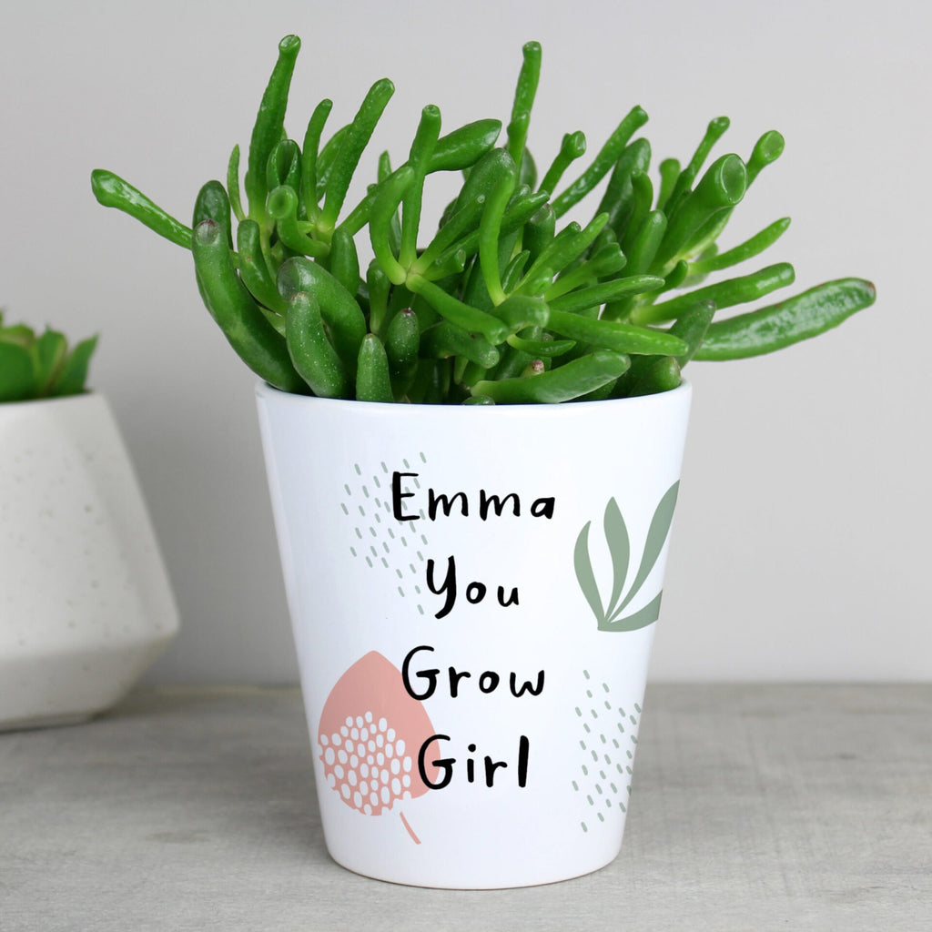 Personalised Abstract Pattern Plant Pot - Shop Pots & Planters At Gift Moments - 3