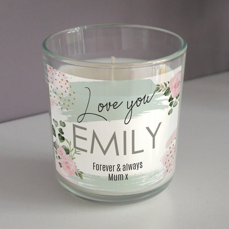 Abstract Rose Scented Jar Candle - Gift Moments