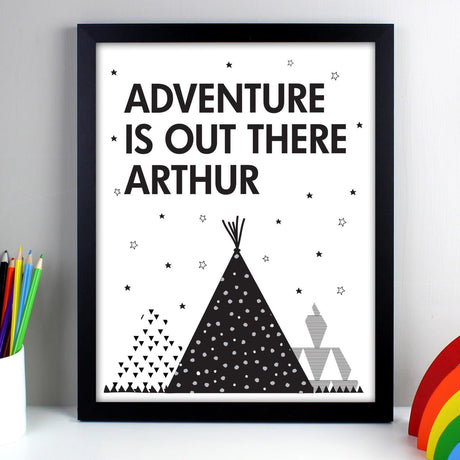 Adventure Is Out There Black Framed Print - Gift Moments