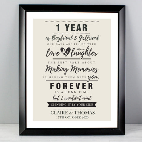 Anniversary Black Framed Poster - Gift Moments