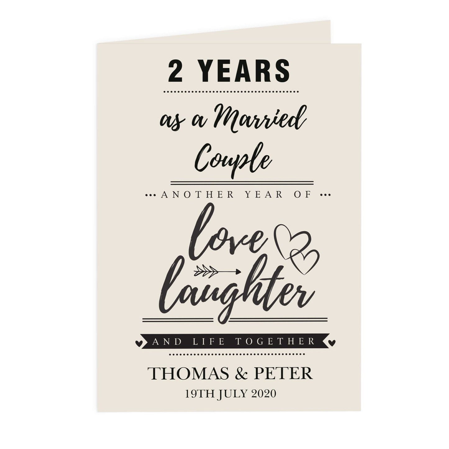 Personalised Anniversary Card: 4 - Greeting Cards By Gift Moments