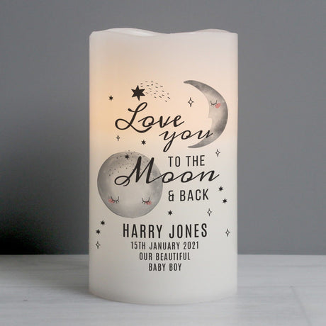 Baby To The Moon and Back LED Candle - Gift Moments