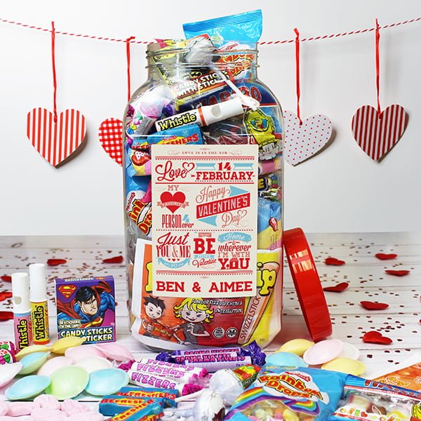 Be My Valentine Retro Sweet Jar - Large - Gift Moments