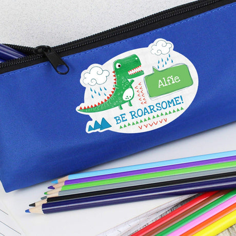Be Roarsome' Dinosaur Blue Pencil Case - Gift Moments