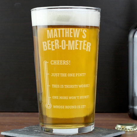 Beer-o-Meter Pint Glass - Gift Moments