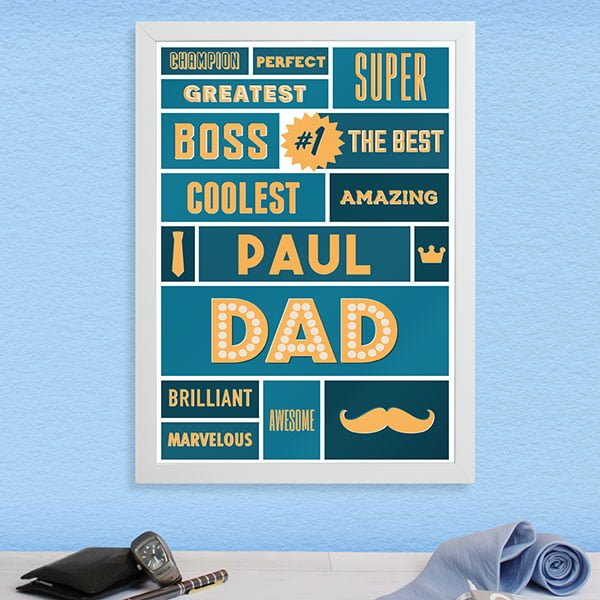 Best Dad - A3 Framed Print - Gift Moments