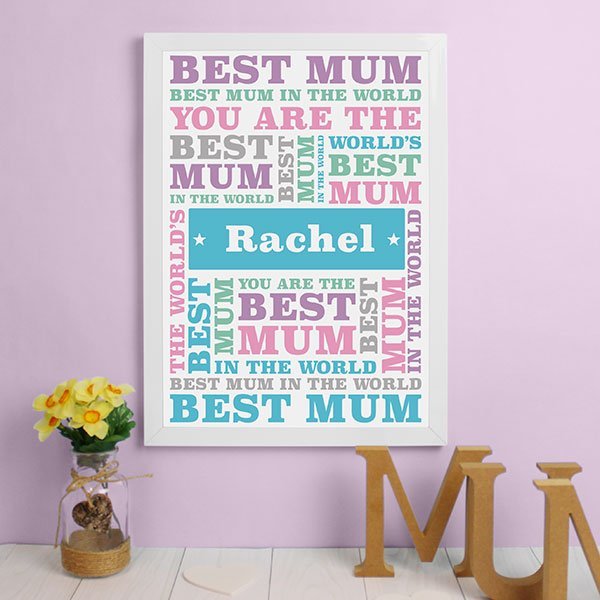 Best Mum' - A3 Framed Print - Gift Moments