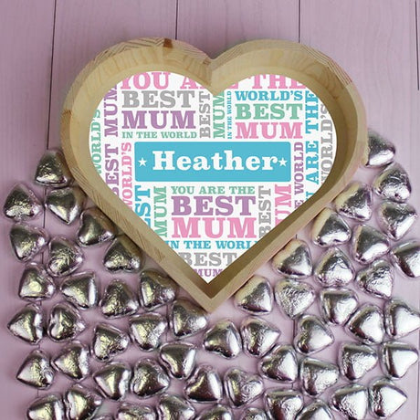 Best Mum - Chocolate Heart Tray - Large - Gift Moments