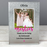 #Besties 4x4 Glitter Glass Photo Frame - Gift Moments