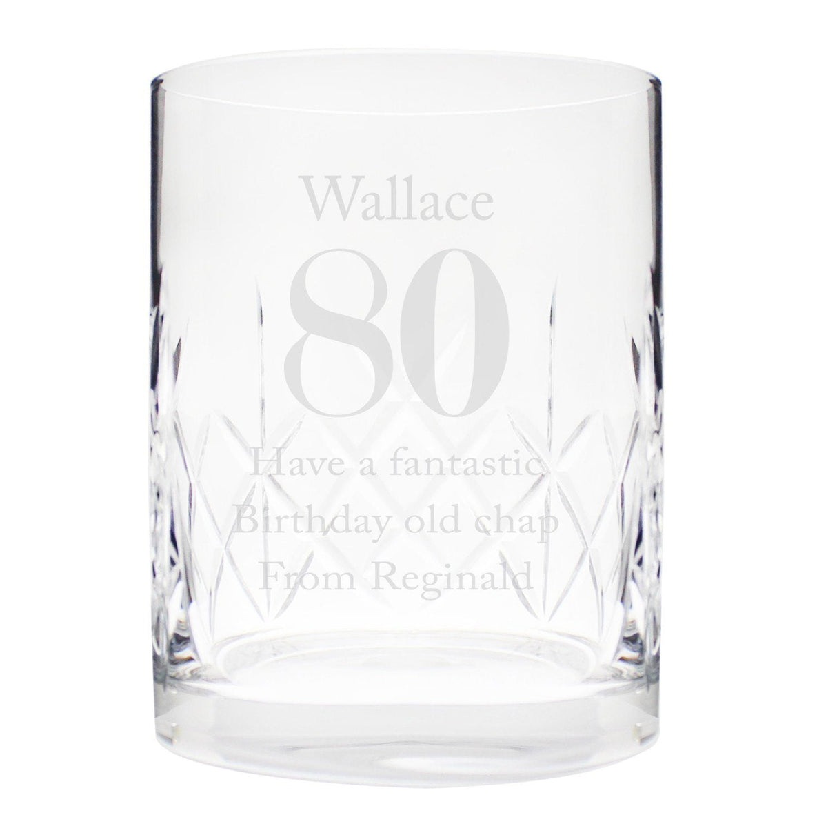 Big Age Cut Crystal Whisky Tumbler - Gift Moments