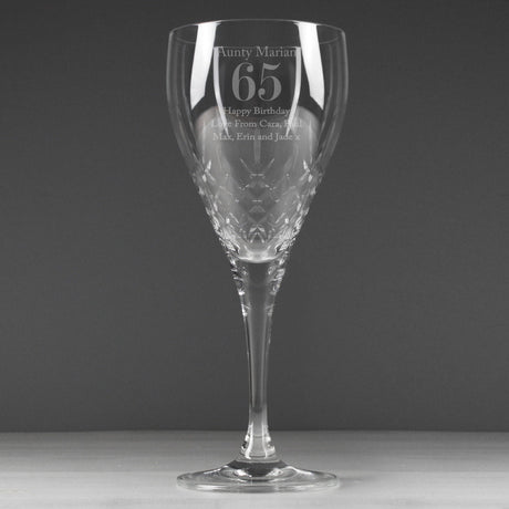 Big Age Cut Crystal Wine Glass - Gift Moments
