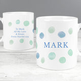 Personalised Blue Spot Mug: 1 - Mugs By Gift Moments