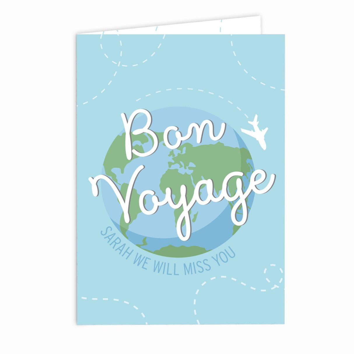 Personalised Bon Voyage Card: 3 - Greeting Cards By Gift Moments