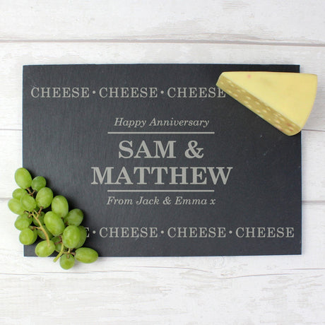Cheese Cheese Cheese Slate Cheese Board - Gift Moments