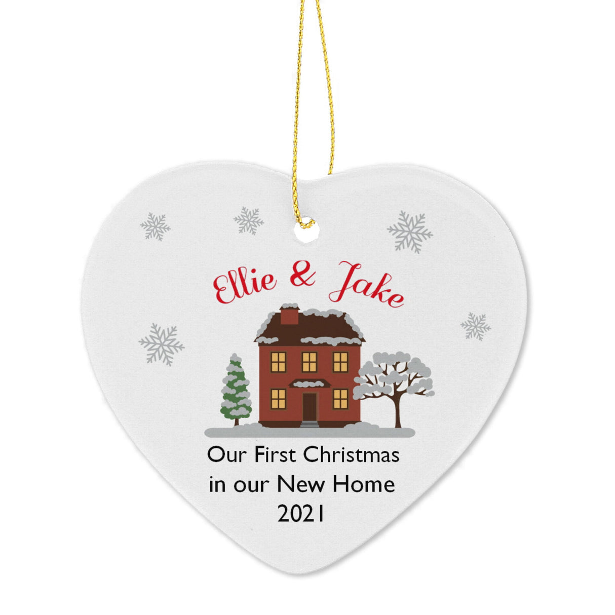 Cosy Christmas Ceramic Heart Decoration - Gift Moments