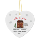 Cosy Christmas Ceramic Heart Decoration - Gift Moments