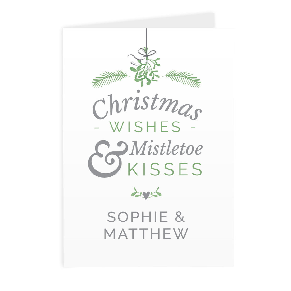Couples Mistletoe Christmas Card - Gift Moments