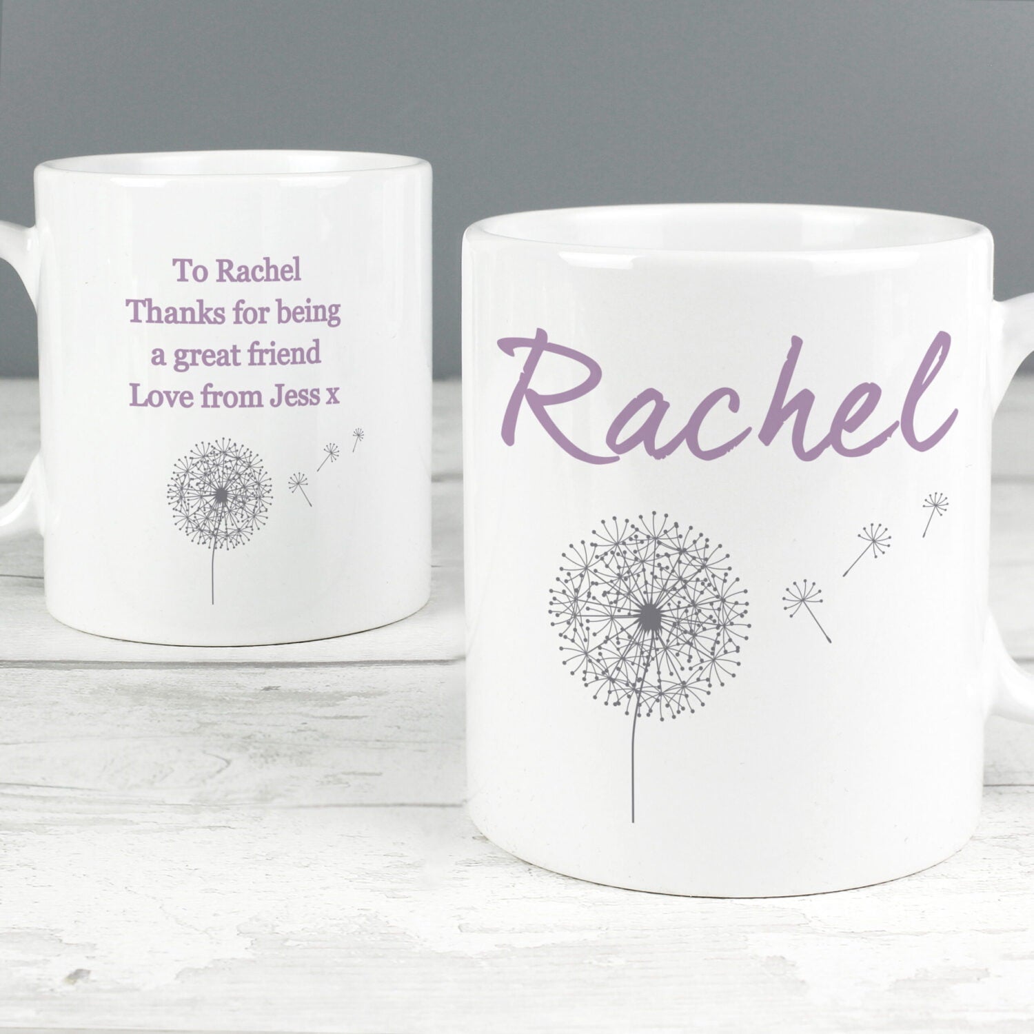 Personalised Dandelion Mug: 2 - Mugs By Gift Moments