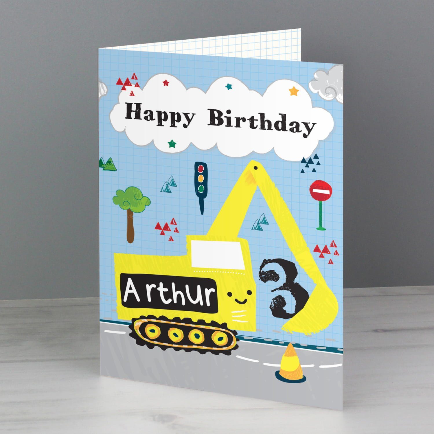 Personalised Digger Birthday Card: 2 - Greeting Cards By Gift Moments
