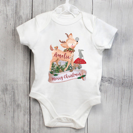 Festive Fawn 0-3 Months Baby Vest - Gift Moments