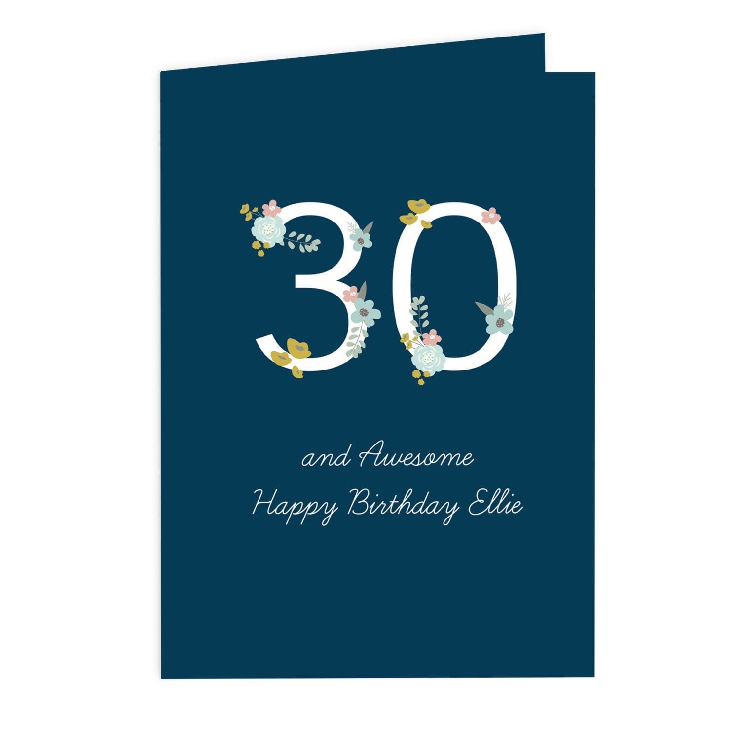 Personalised Floral Age Birthday Card: 3 - Greeting Cards By Gift Moments