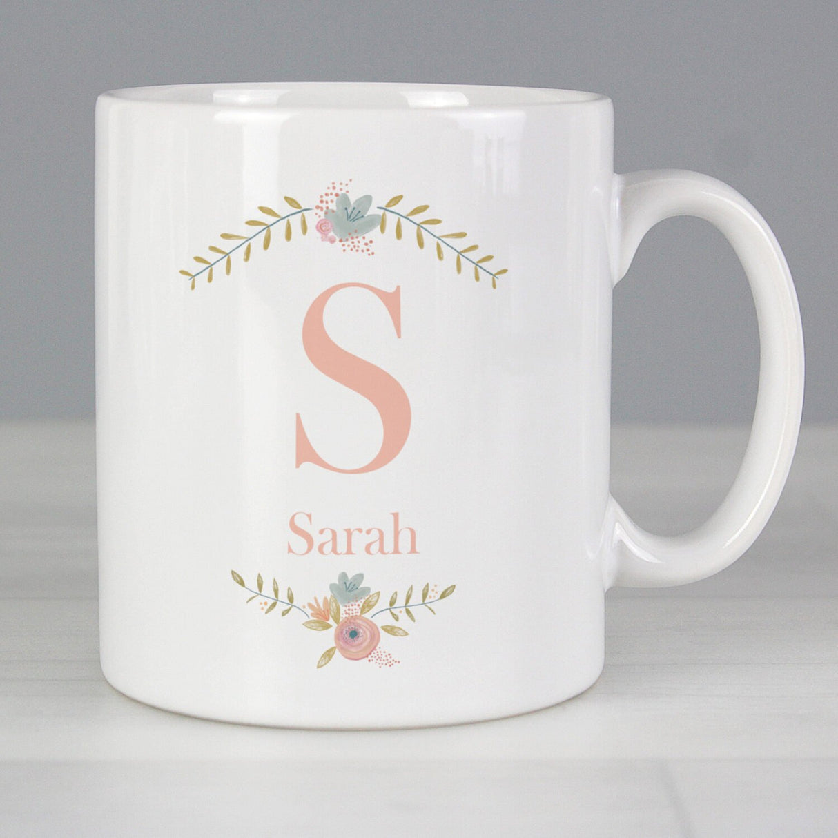 Personalised Floral Bouquet Mug: 2 - Mugs By Gift Moments