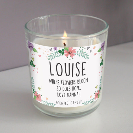 Floral Scented Jar Candle - Gift Moments
