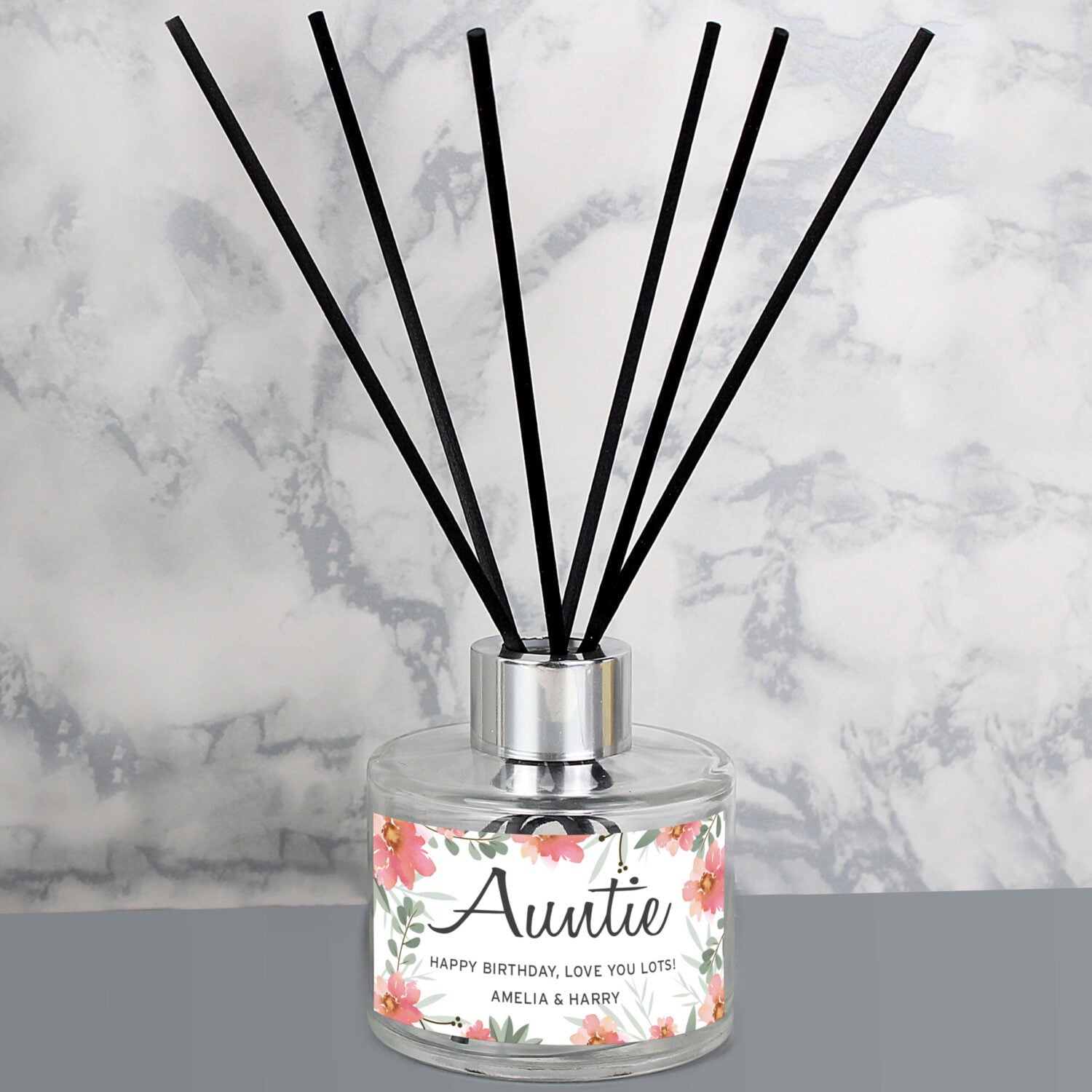 Personalised Floral Sentimental Reed Diffuser: 3 - Reed Diffusers By Gift Moments