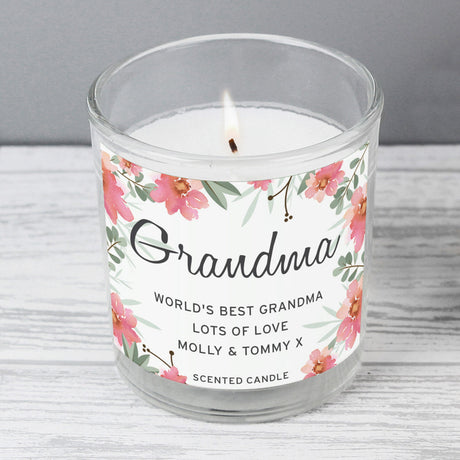 Floral Sentimental Scented Jar Candle - Gift Moments