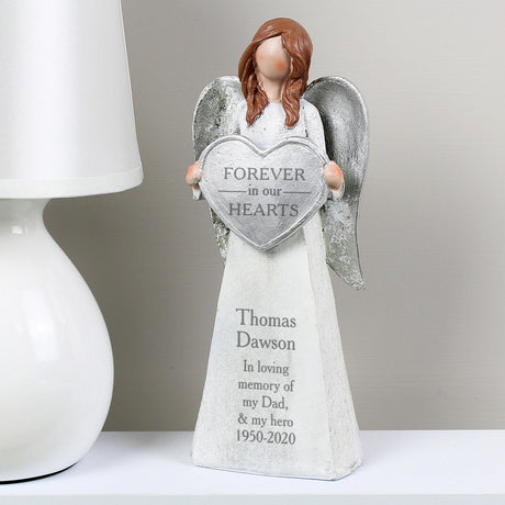 Forever In Our Hearts Memorial Angel Ornament - Gift Moments