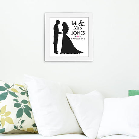 Framed 'Mr & Mrs' Print - Gift Moments