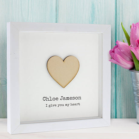 Framed 'I Give You My Heart' Print - Gift Moments