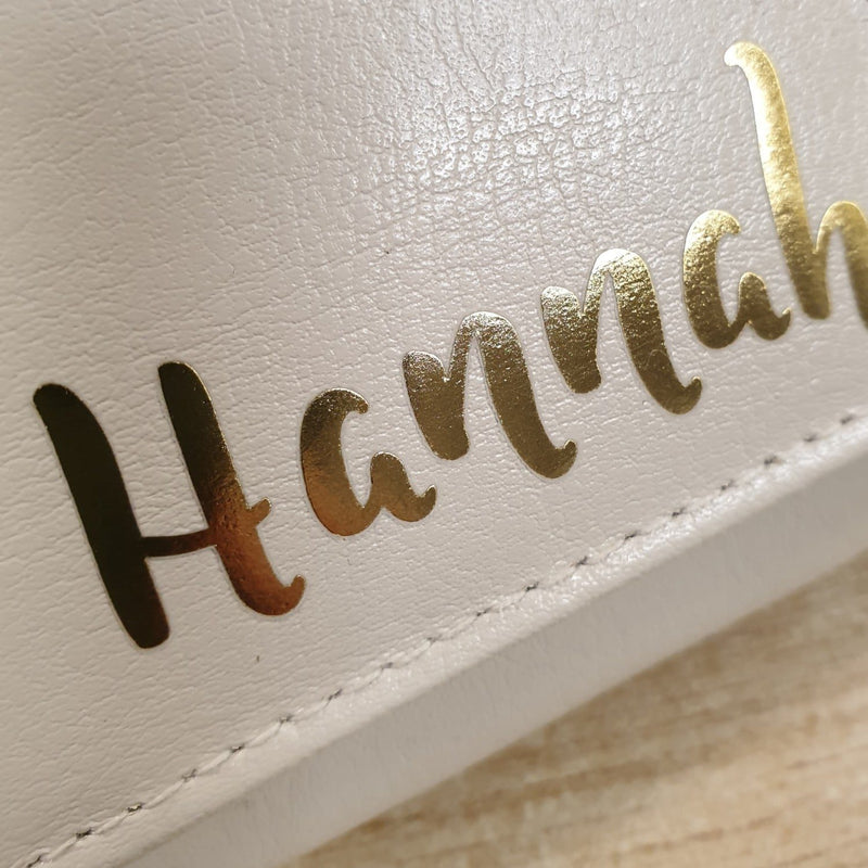 Gold Name Cream Purse - Gift Moments