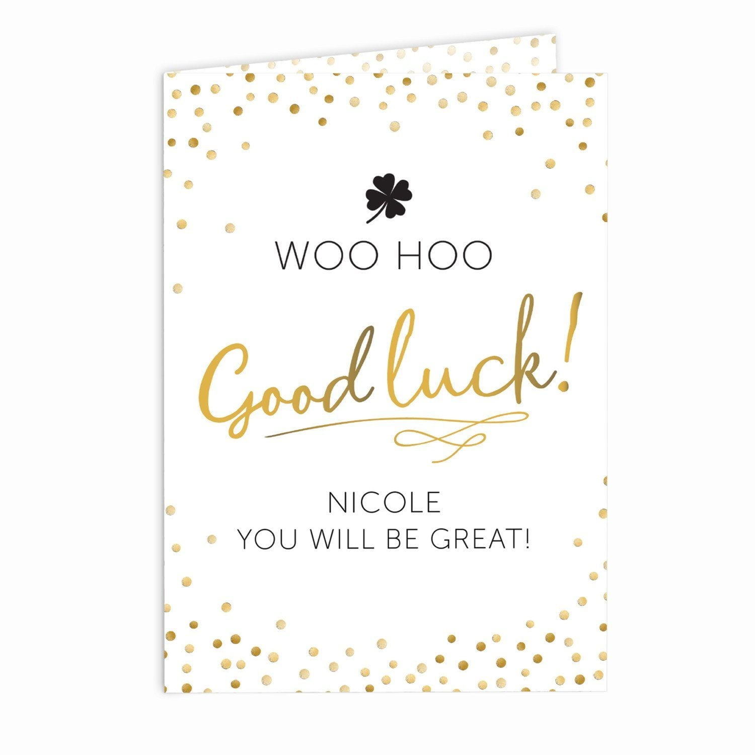 Personalised Good Luck Card: 3 - Greeting Cards By Gift Moments