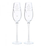 Hand Cut Heart Celebration Flutes with Swarovski Elements - Gift Moments