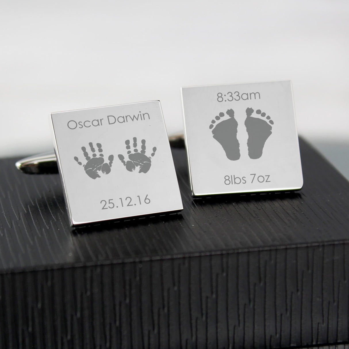 Hands and Feet New Baby Square Cufflinks - Gift Moments