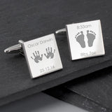 Hands and Feet New Baby Square Cufflinks - Gift Moments