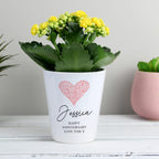 Personalised Heart Plant Pot - Shop Pots & Planters At Gift Moments - 1