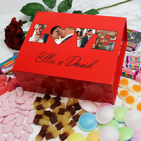 LOVE' Photo Gift - Deluxe Red Retro Sweet Box - Gift Moments