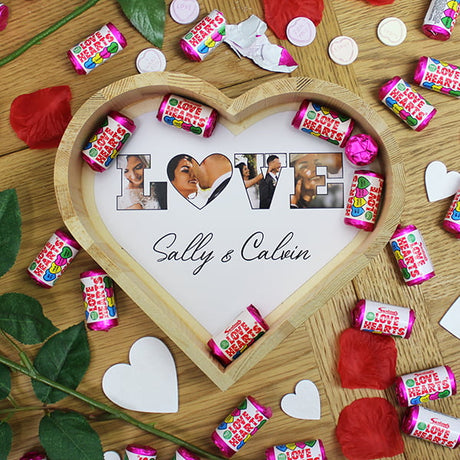 LOVE' Photo Gift - Large Wooden Sweet Heart - Gift Moments