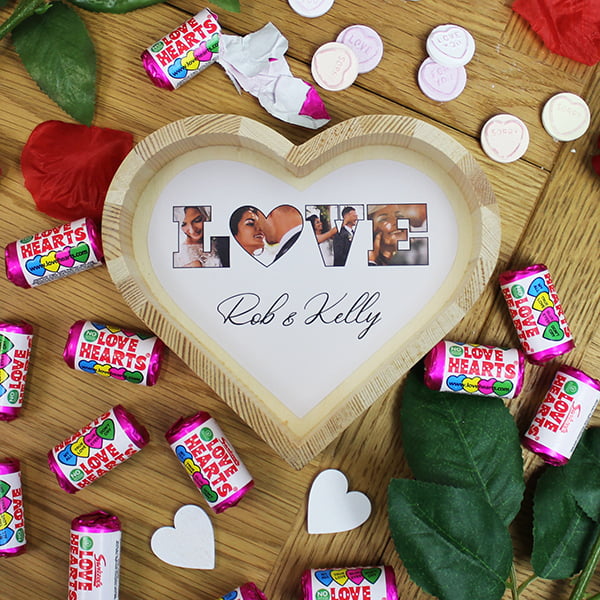 LOVE' Photo Gift - Small Wooden Sweet Heart - Gift Moments