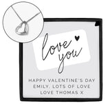 Love You Silver Tone Necklace and Box - Gift Moments