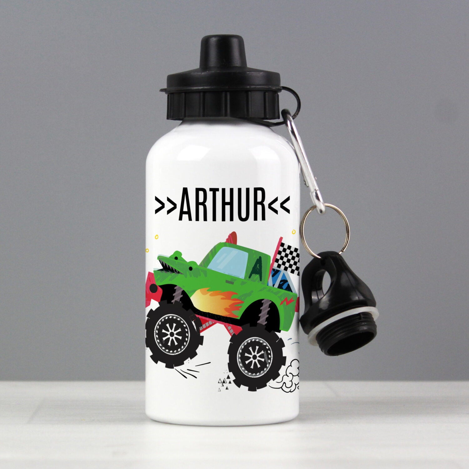 Personalised Monster Truck Drinks Bottle: 1 - Kids Bottles By Gift Moments