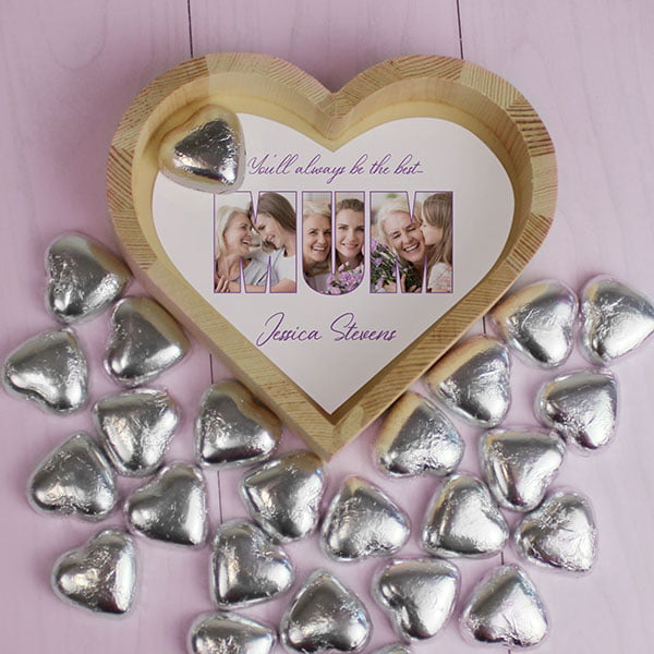 MUM Photo Chocolate Heart Tray - Small - Gift Moments