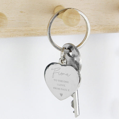 Name & Message Diamante Heart Keyring - Gift Moments